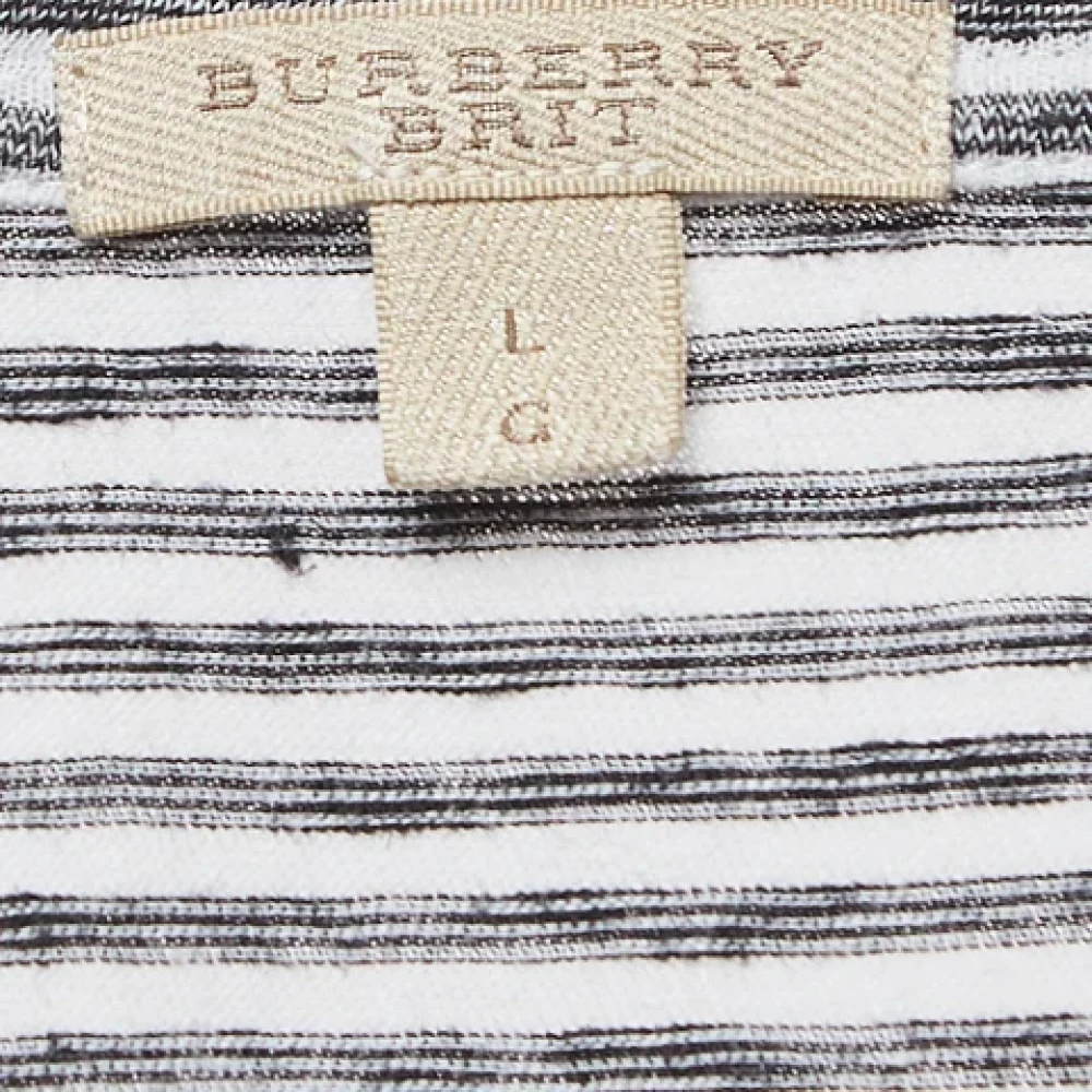 Burberry Vintage Pre-owned Linen tops White Dames