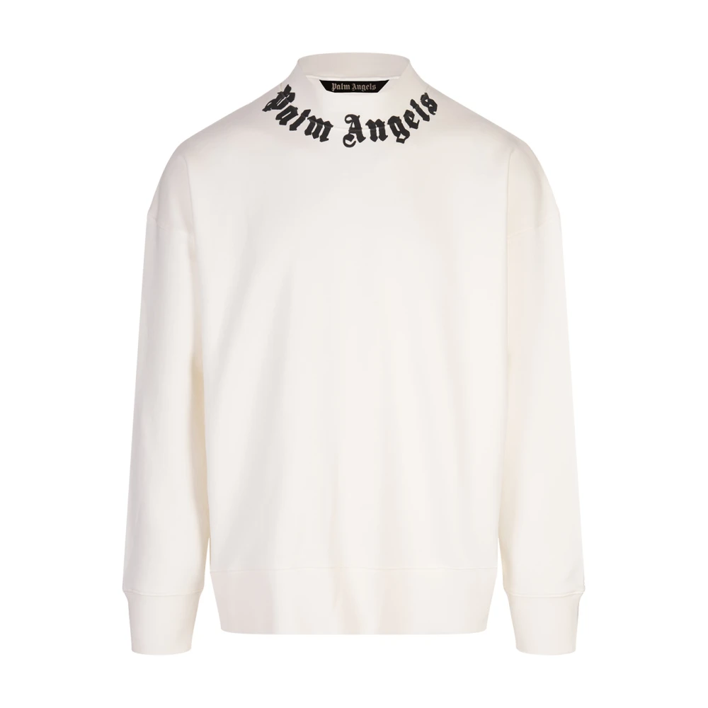 Hvit Oversized Sweatshirt med Logo