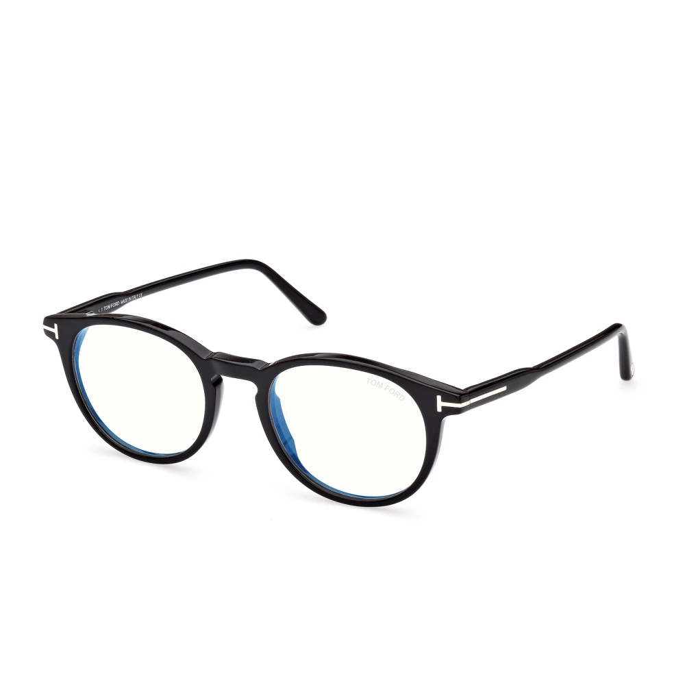 Tom Ford Men's Black Glasses, 48 Mm, Round Eyeglasses