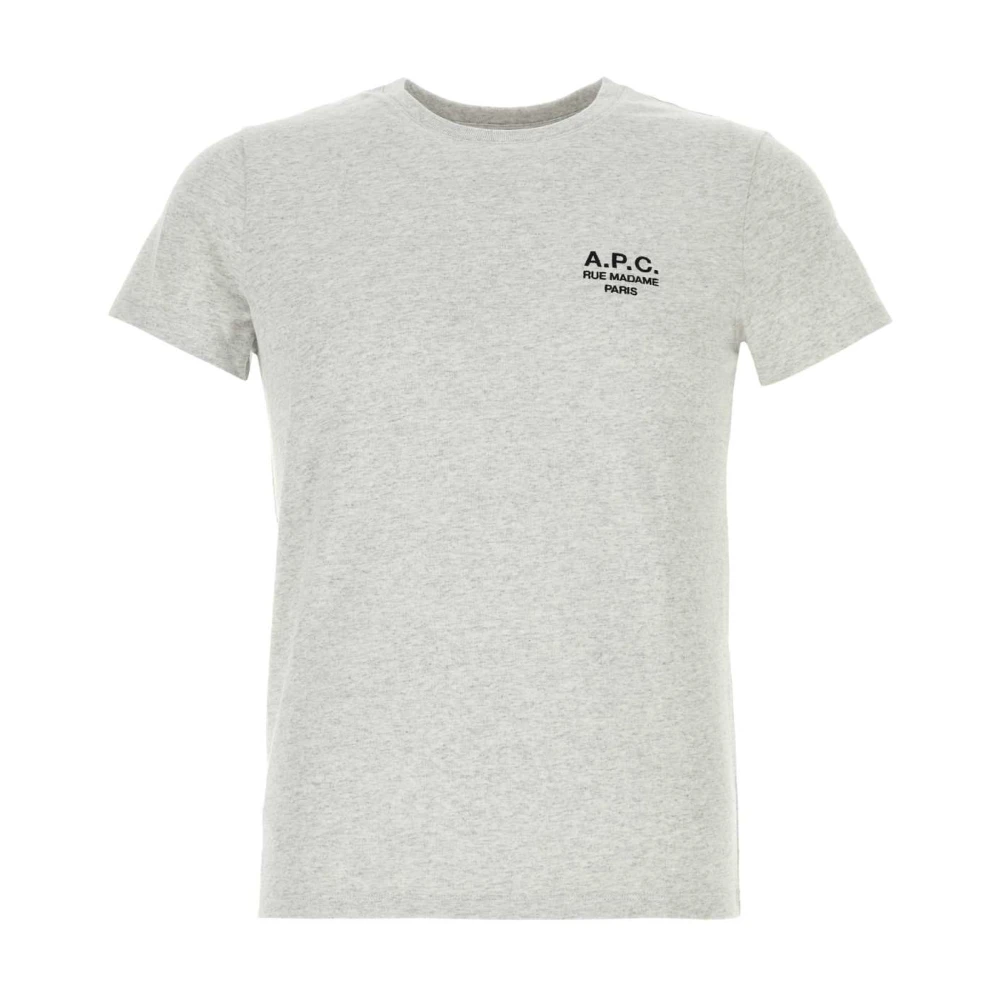 A.p.c. Men's Gray Melange Cotton T-Shirt - T-Shirts - Xs - Tops