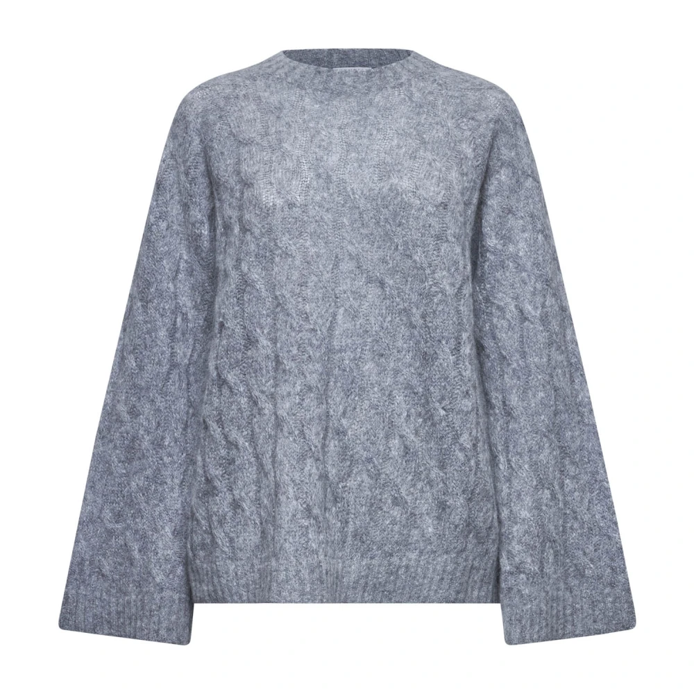 BRUNELLO CUCINELLI Grijze Kabeltrui Gray Dames