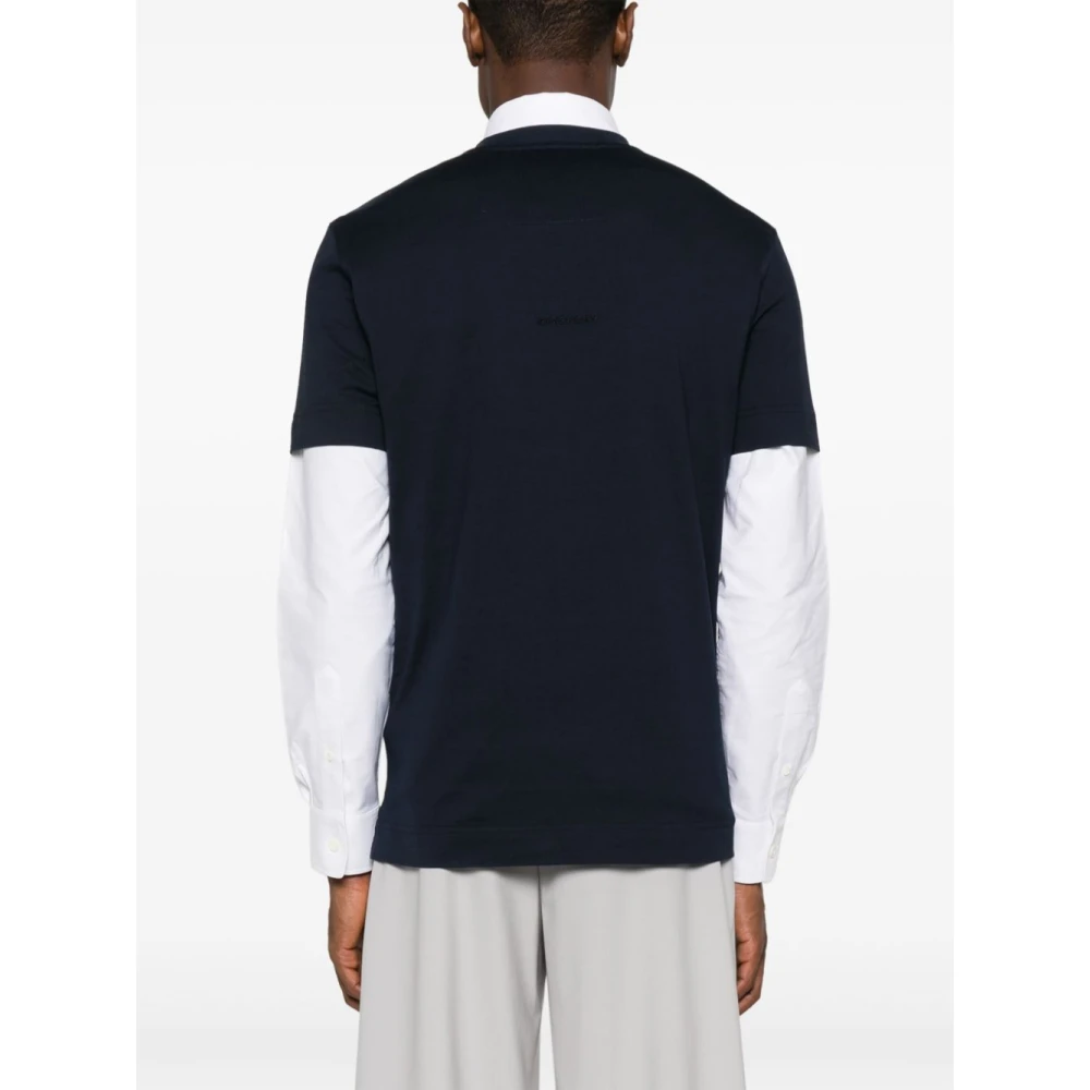 Givenchy Geborduurde Slim Fit T-Shirt Blue Heren