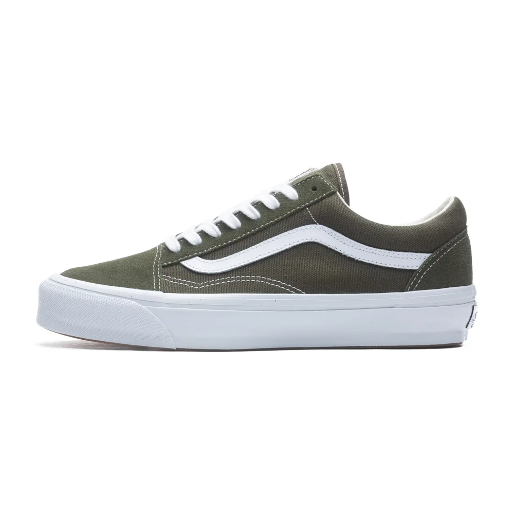 Vans Men's Green Sneakers, 9 Uk, Classic Low Profile Trainers White