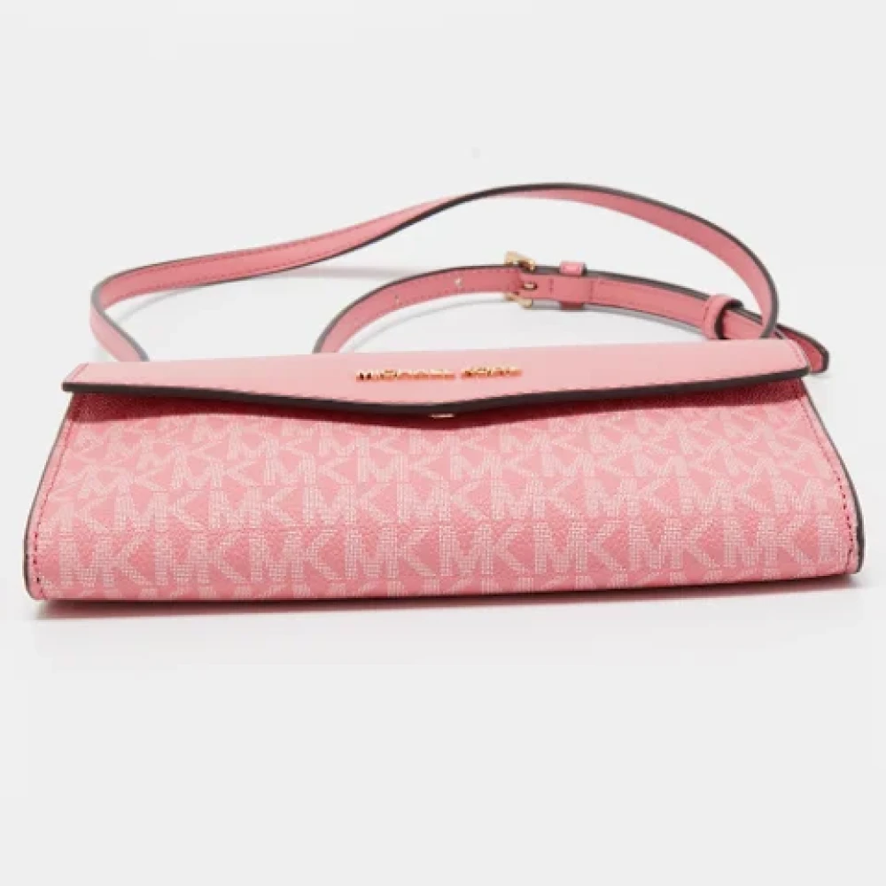 Michael Kors Pre-owned Coated canvas shoulder-bags Pink Dames