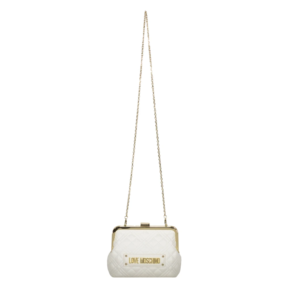 Love Moschino Gewatteerde Handtas met Afneembare Kettingriem White Dames