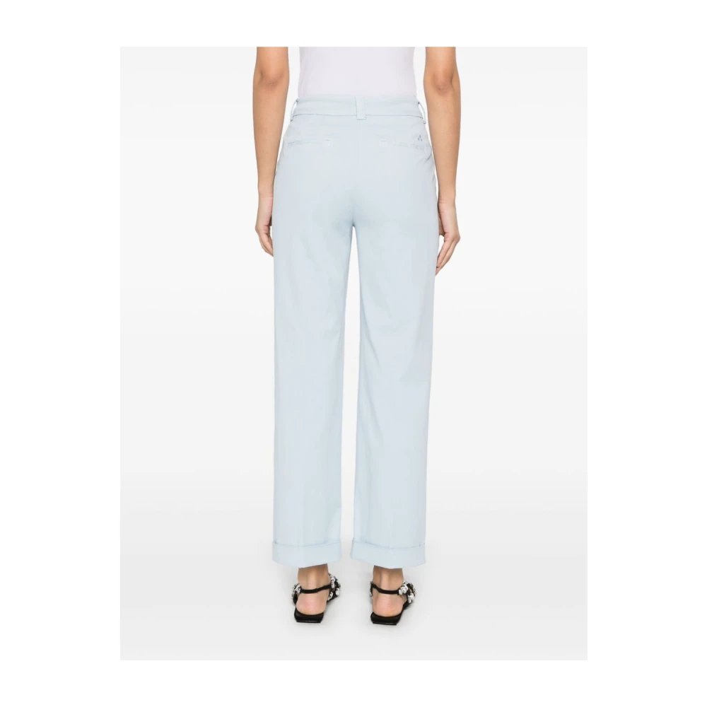 Peuterey Lichtblauwe Broek met Verborgen Sluiting Blue Dames