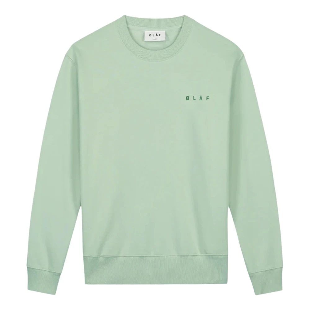 Olaf Hussein Spiral Face Crewneck Sweater Groen Green Heren