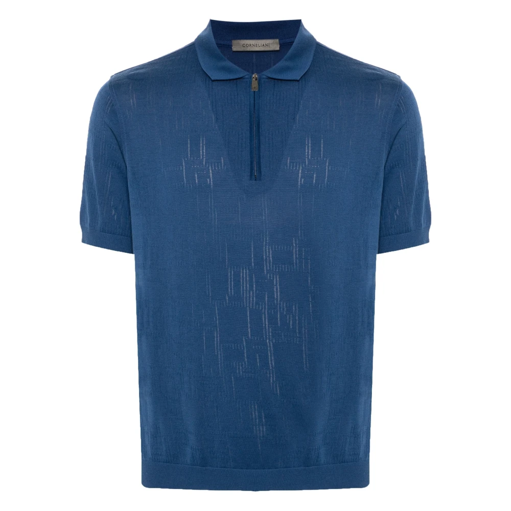 Corneliani Blauwe Casual Poloshirt Blue Heren