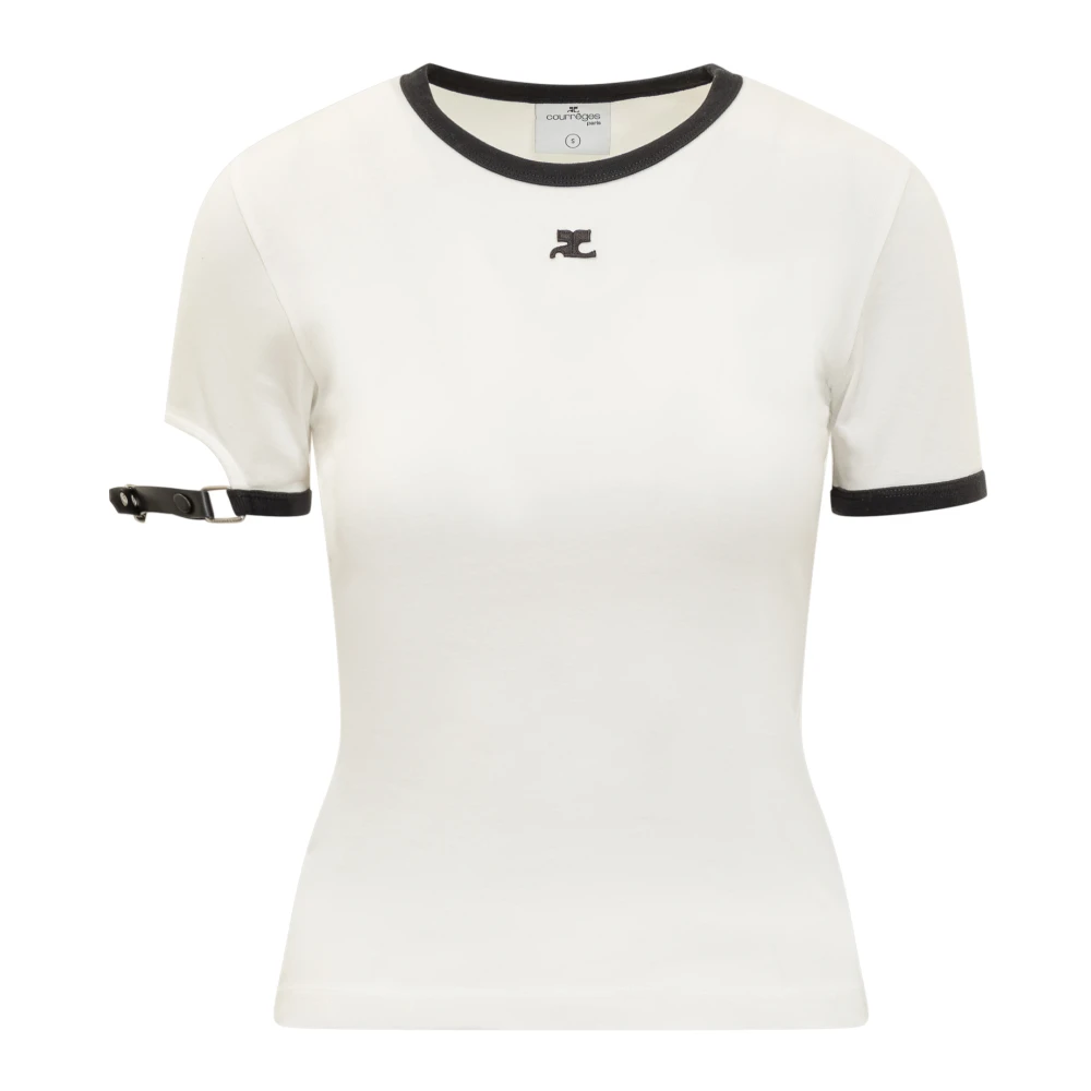 Courrèges Contrast Tee T-shirts White Dames