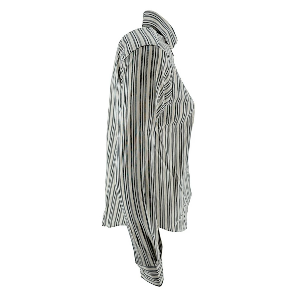 Xacus Gestreepte witte blouse vrouw Gray Dames