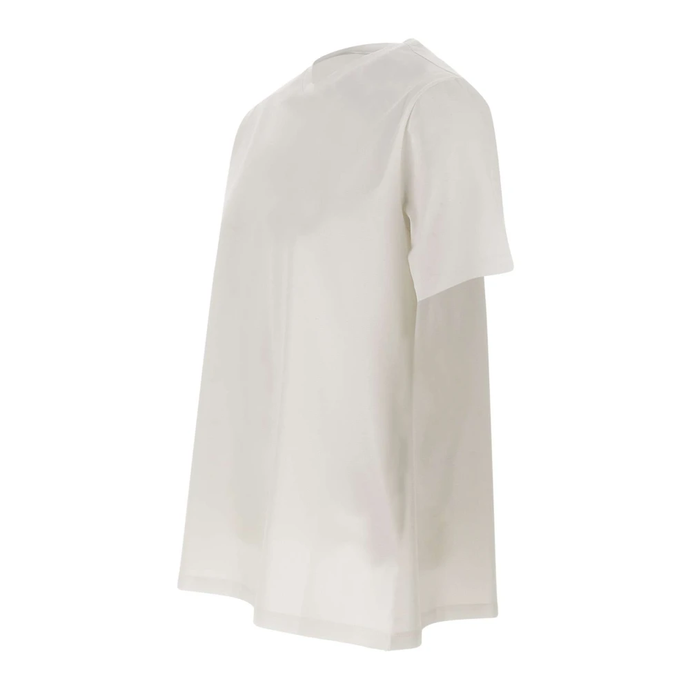 Herno Witte Katoenen T-shirt Crew Neck White Heren