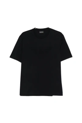 Jersey T-shirt med matchande intarsialogotyp