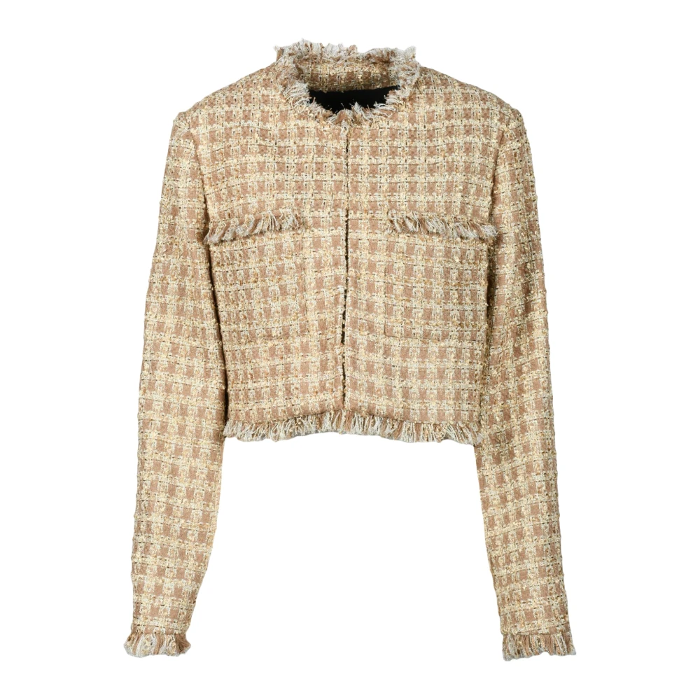 Twinset Attitude Jas Polyester Zwart Yellow Dames