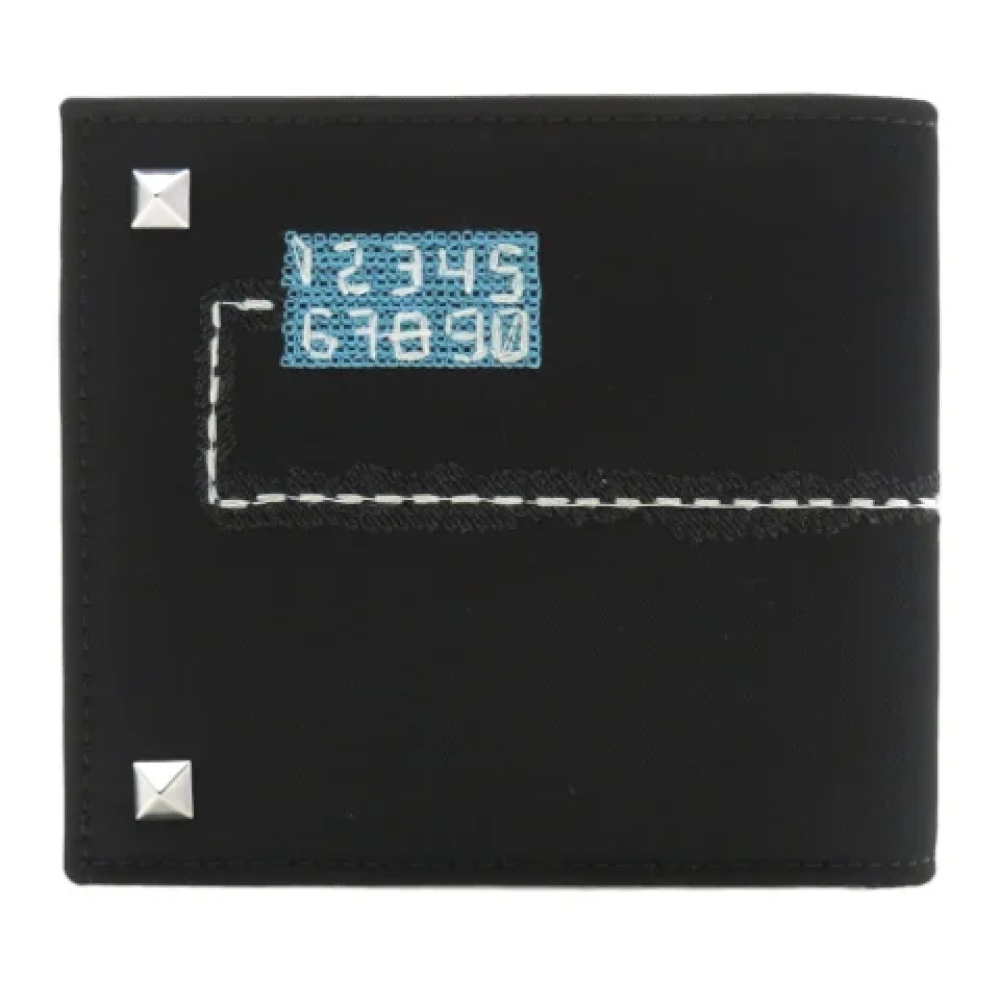 Valentino Vintage Pre-owned Nylon wallets Black Heren