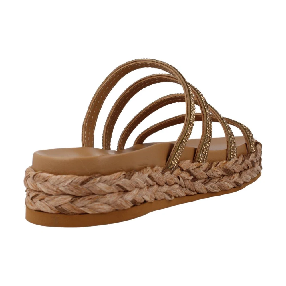 Alpe Flat Sandals Yellow Dames