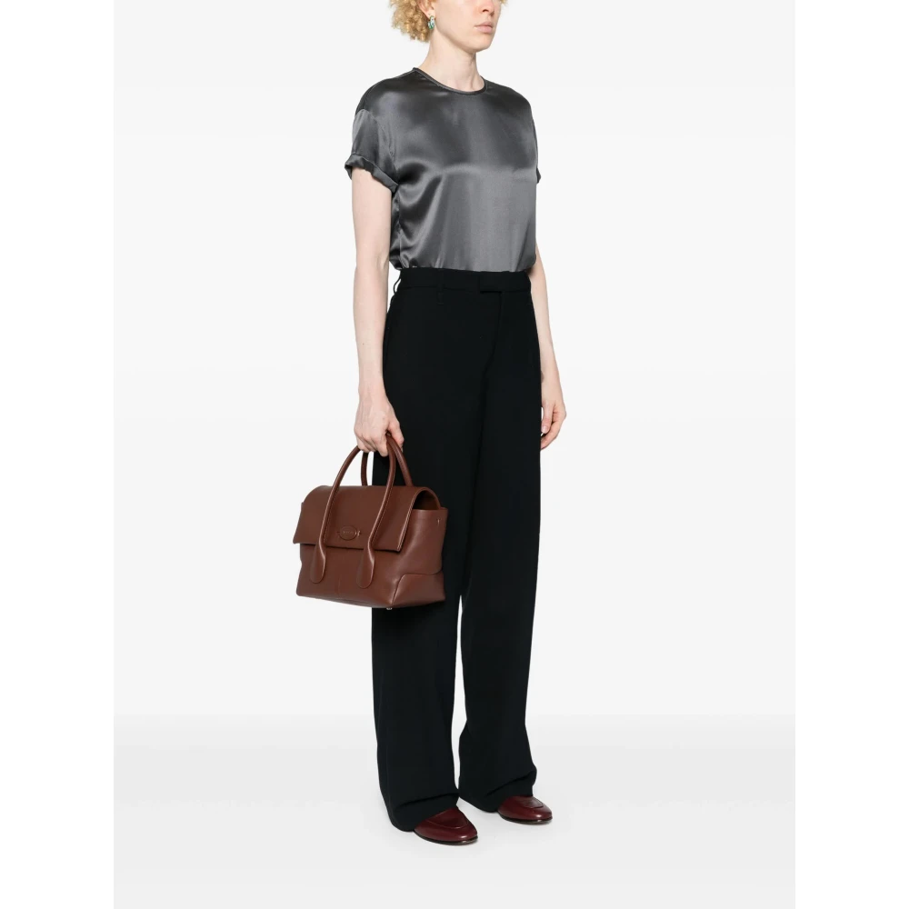 TOD'S Omkeerbare Leren Mini Tas Brown Dames