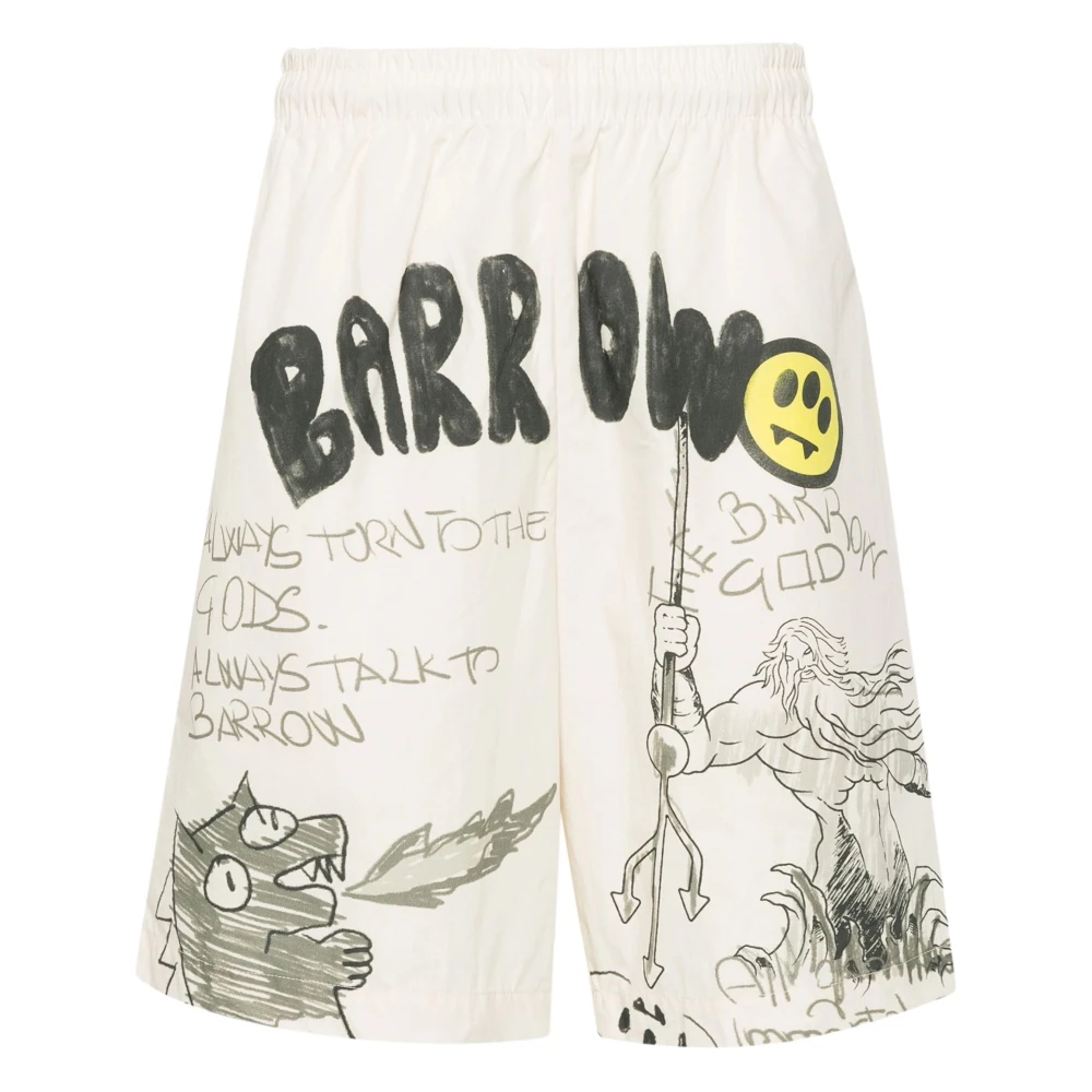 Barrow Casual Denim Shorts White Heren