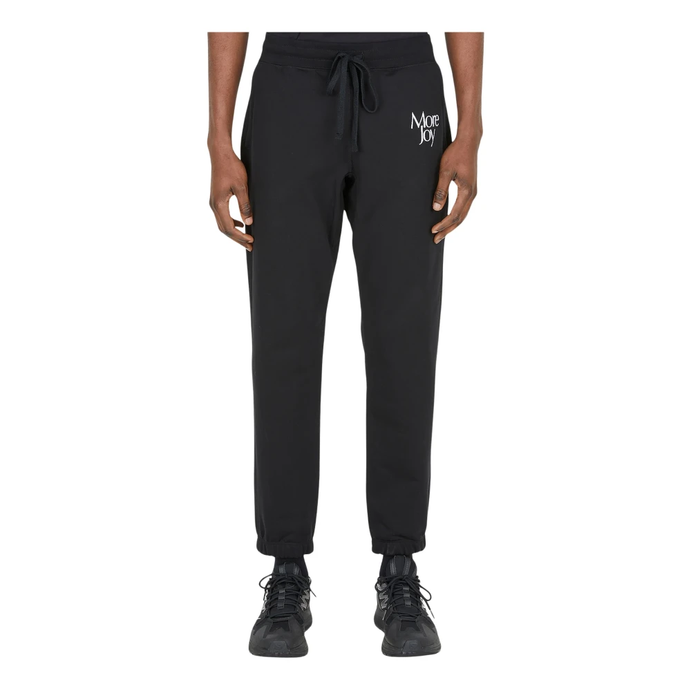 More Joy Uomo Nero - Pantaloni Da Tuta Classici Con Logo Ricamato - Trousers - S