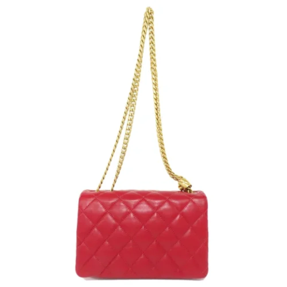 Chanel Vintage Pre-owned Leather chanel-bags Red Dames
