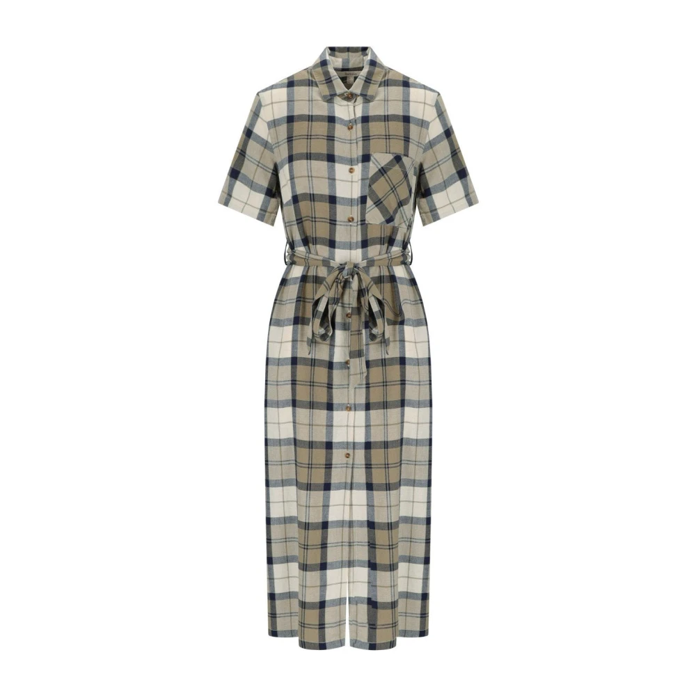 Barbour Women's Multicolor Shirt Dresses, S, Fern Tartan Midi Dress