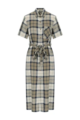 Fern Tartan Midi Klänning