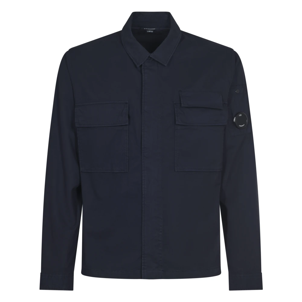 C.P. Company Gabardine Lens Overhemd Blue Heren