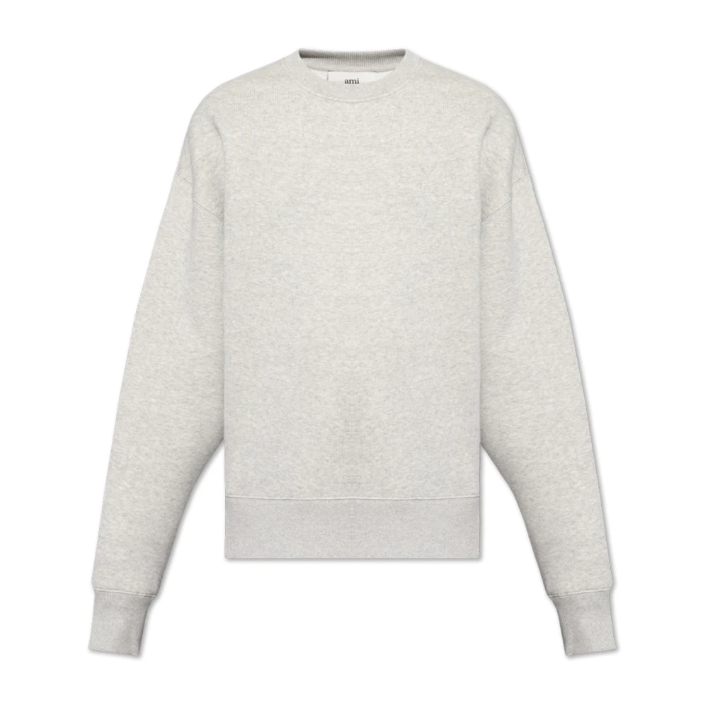 Ami Paris Logo Sweatshirt Gray Heren