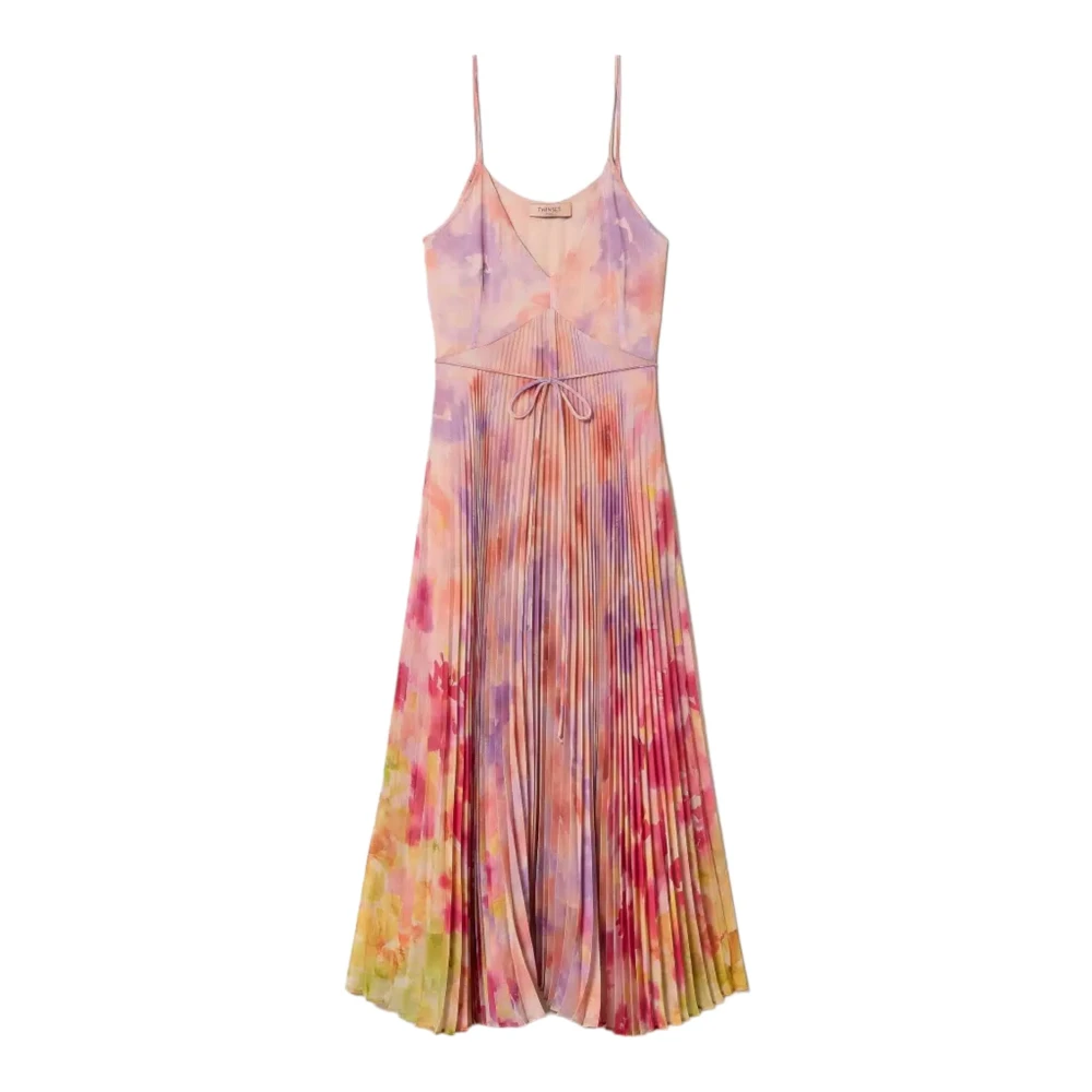 Twinset Elegante Midi Jurk Multicolor Dames