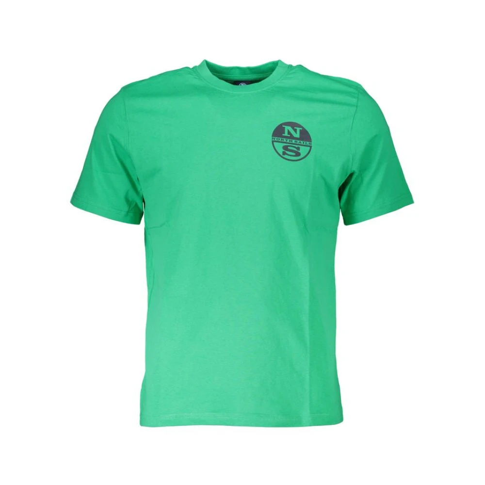 North Sails Groen Katoen Print Logo T-Shirt Green Heren