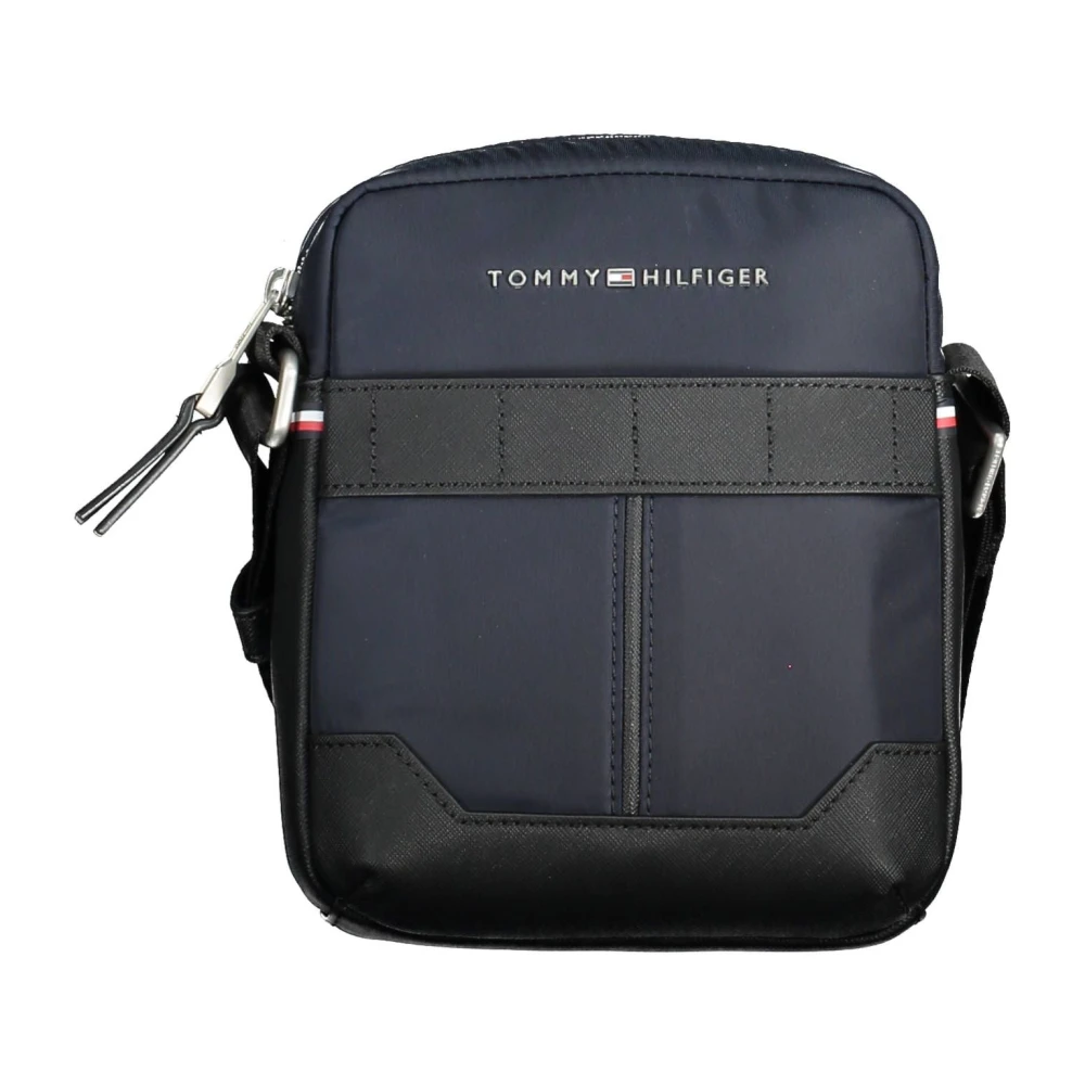 Tommy Hilfiger Men's Blue Messenger Bags, One Size, Polyester Shoulder Bag With Adjustable Strap