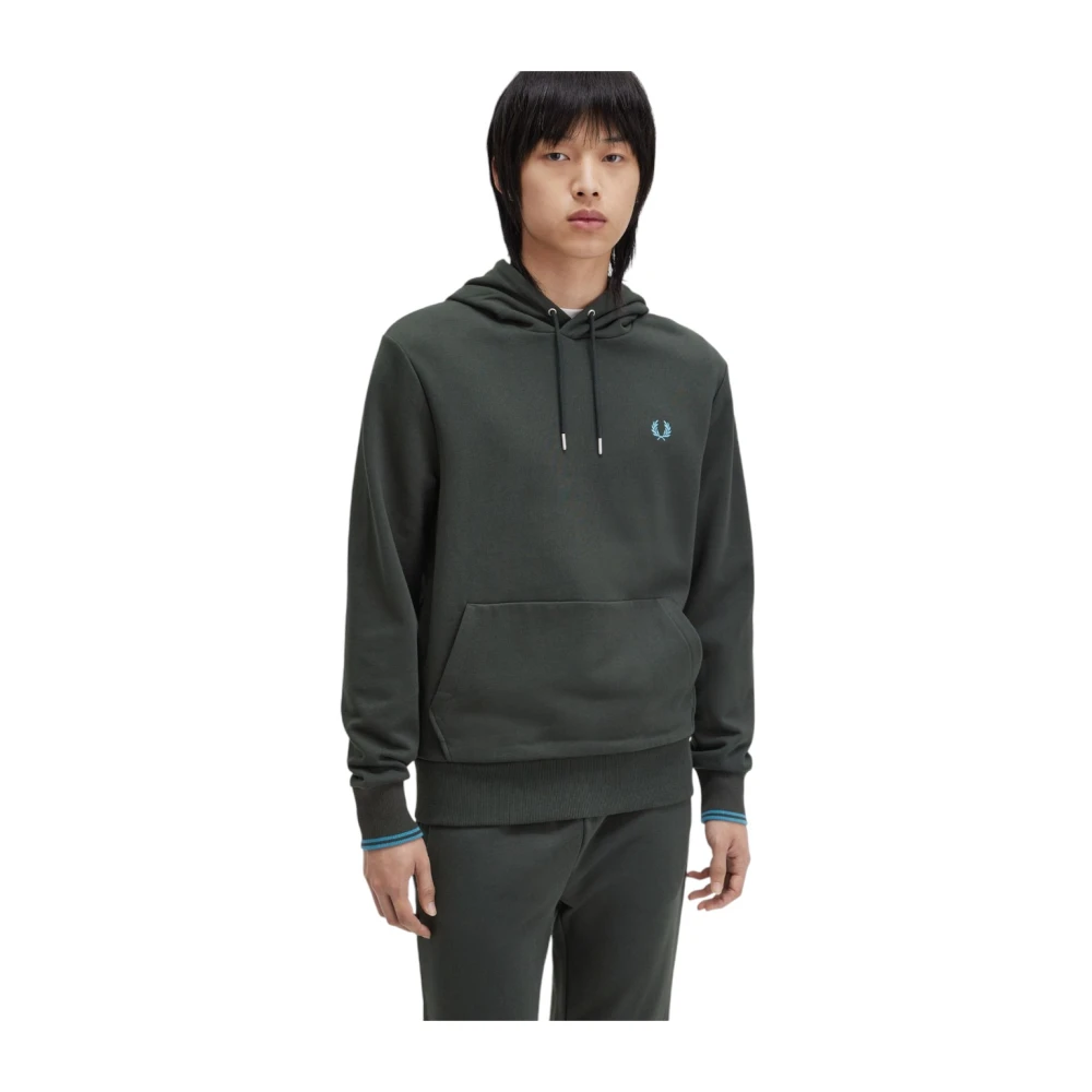 Fred Perry Stijlvolle Sweatshirt voor Mannen Green Heren