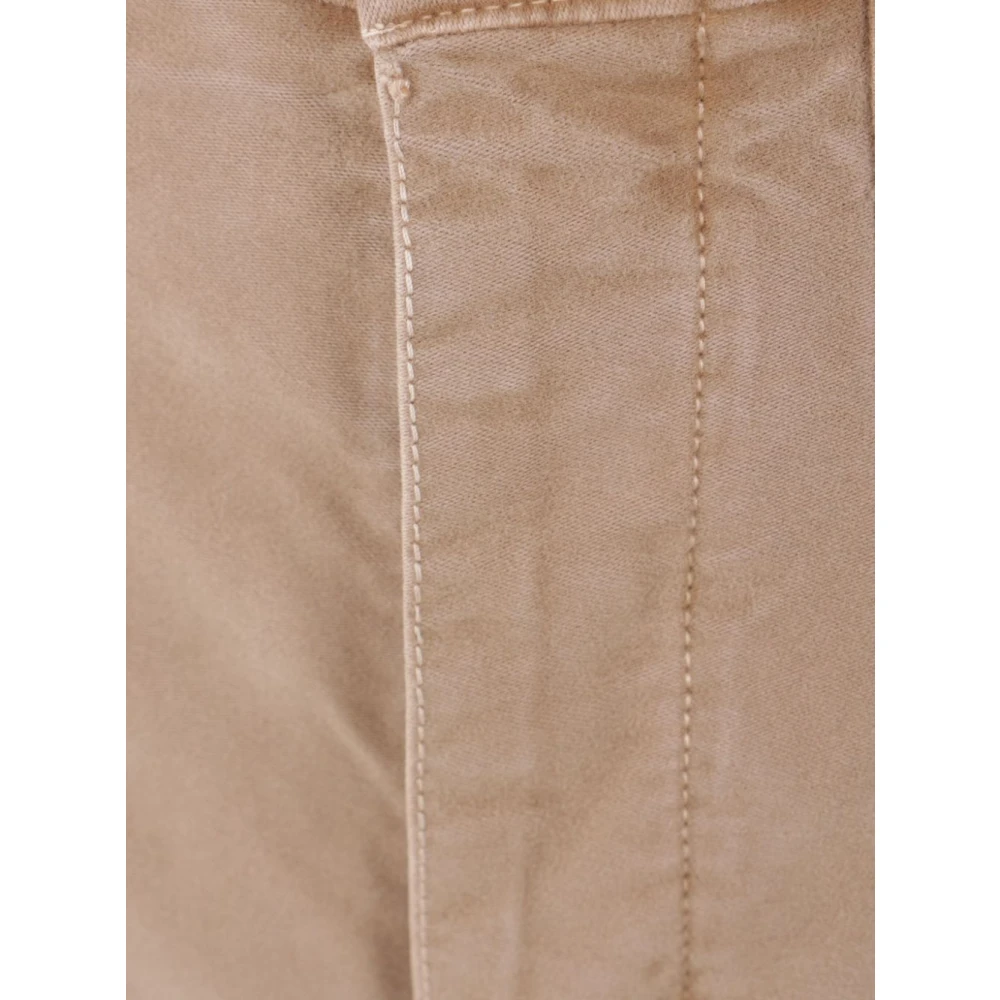 Incotex Donker Beige Stretch Katoenen Broek Brown Heren