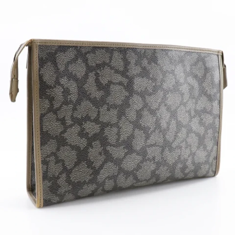 Yves Saint Laurent Vintage Pre-owned Leather clutches Brown Dames