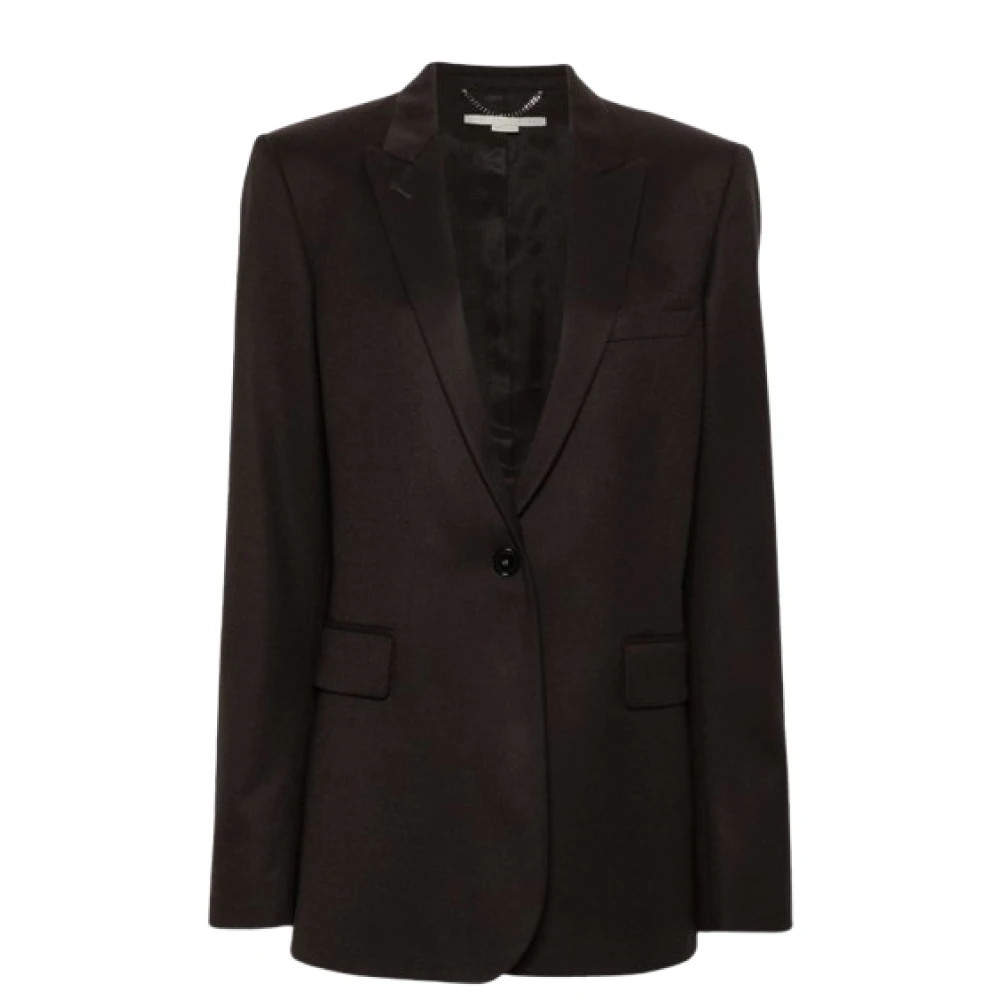 Stella Mccartney Wollen Blazer met Peak Revers Brown Dames