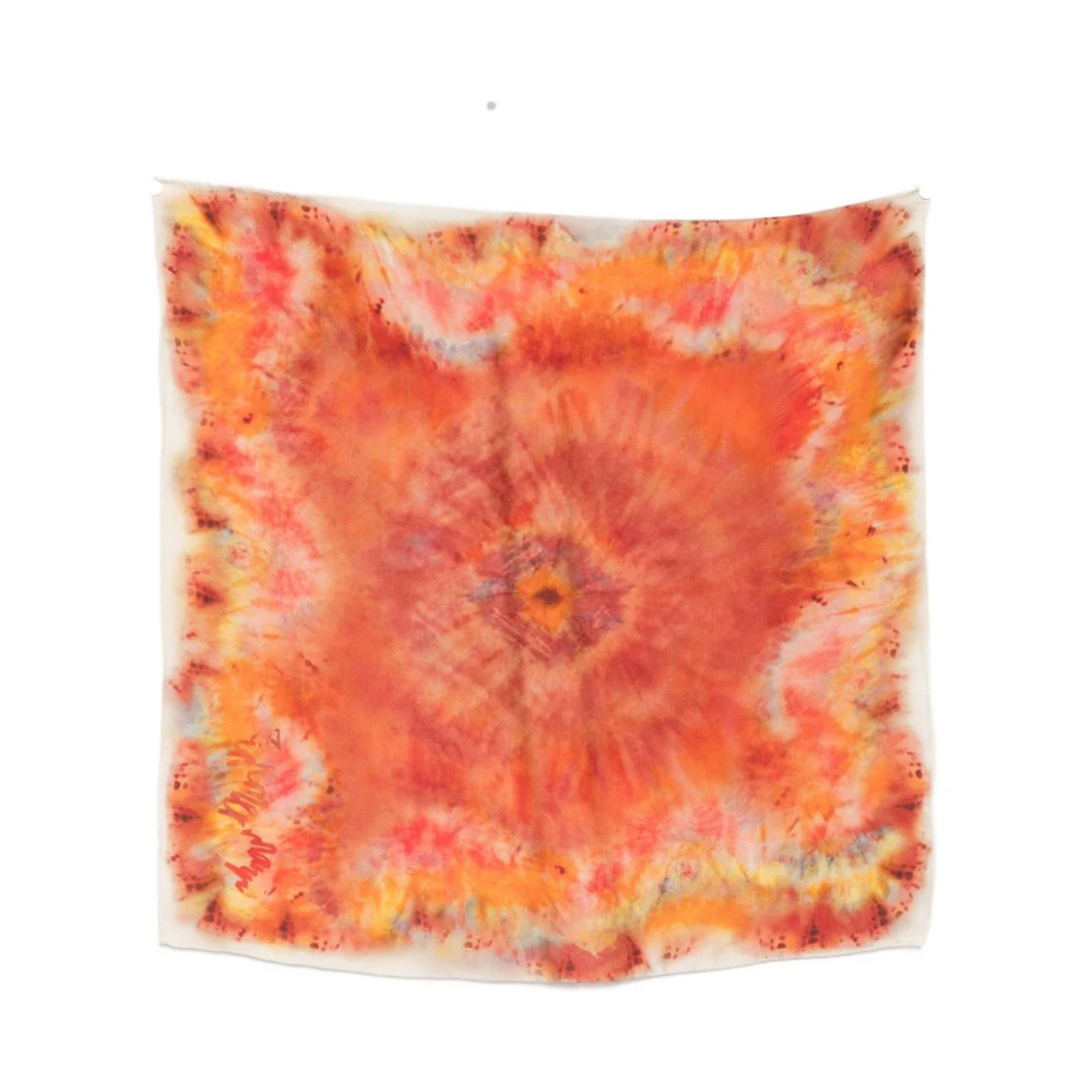 Zimmermann Women's Red Silk Scarves, One Size, Printed Silk Foulard