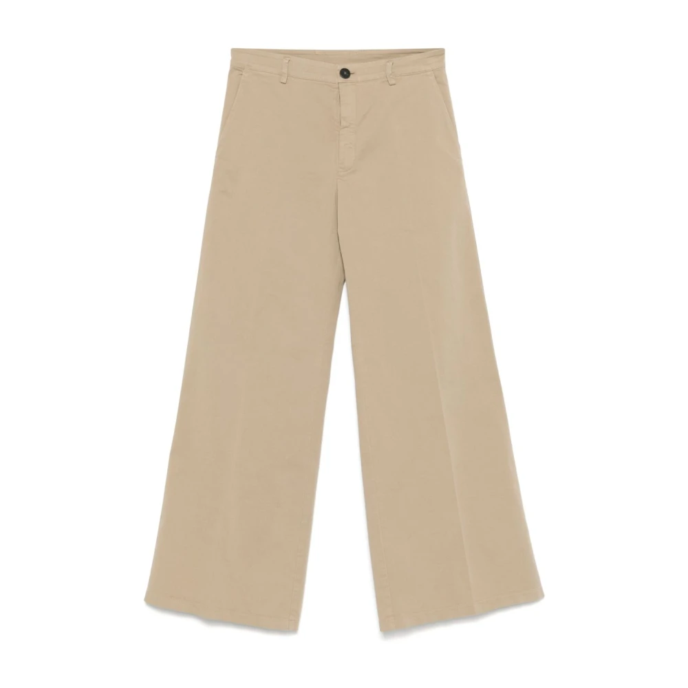 Forte Taupe Bruine Broek met Zakken Beige Dames