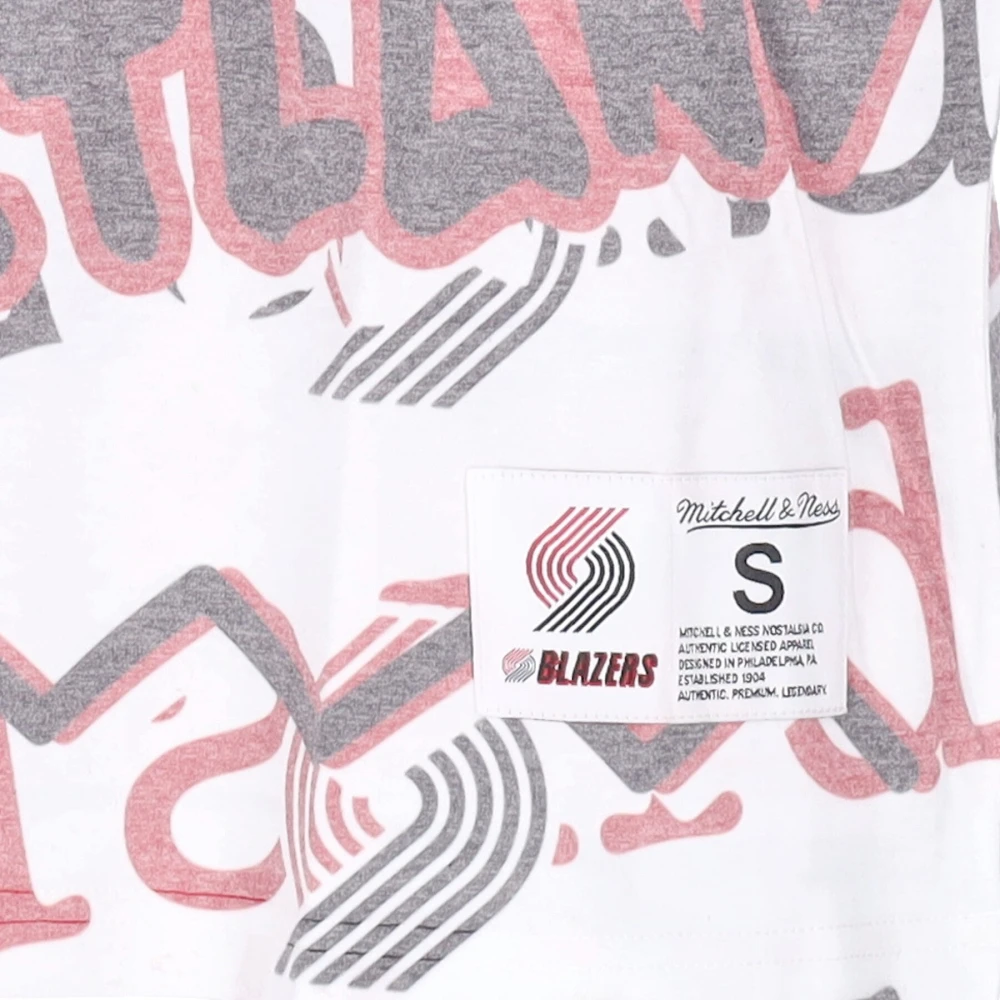 Mitchell & Ness NBA Jumbotron 2.0 Tee Blazers Viering Multicolor Heren