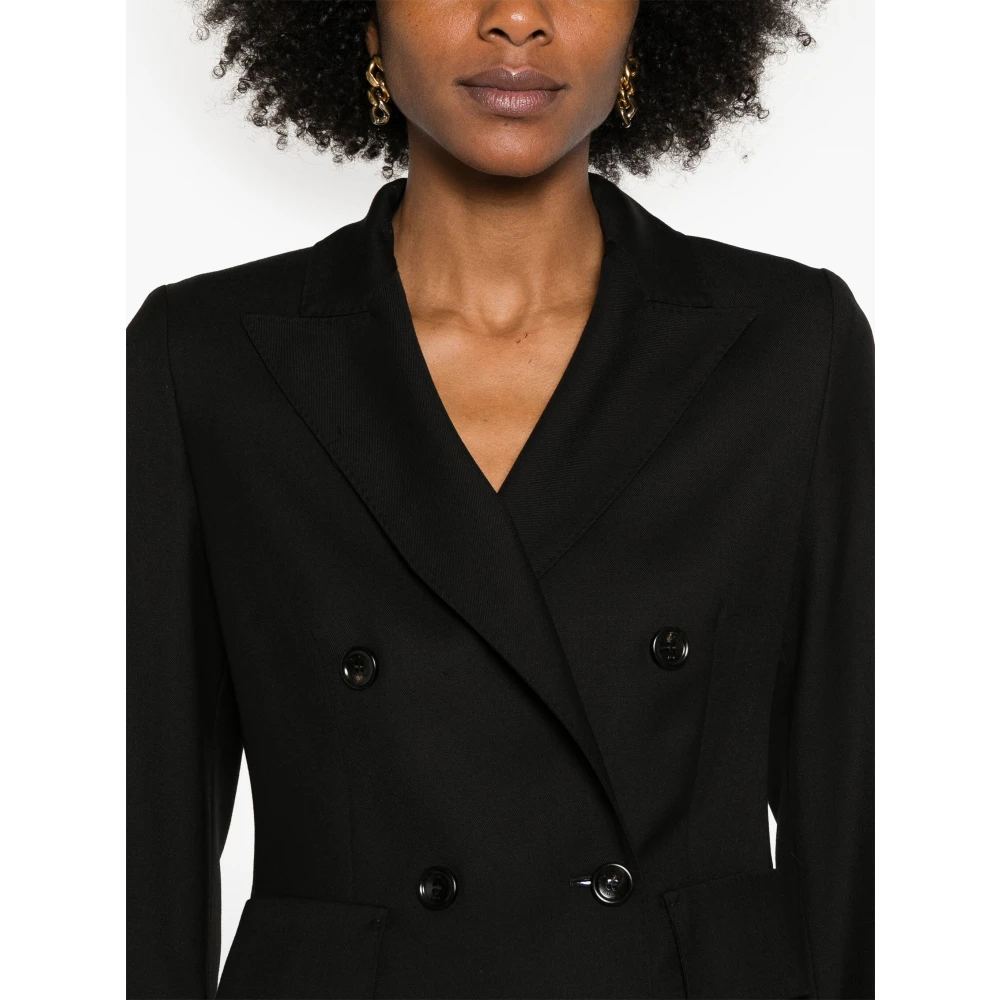 Max Mara Elegante Zwarte Osanna Jurk Black Dames