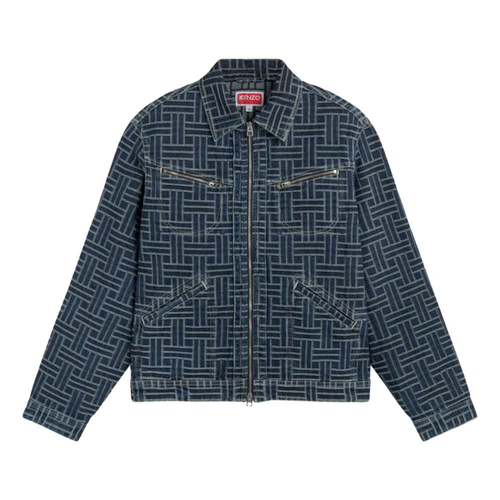 Kenzo Denimjack Weave Stijl Blue Heren