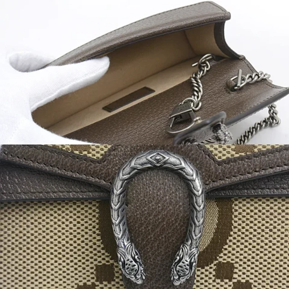 Gucci Vintage Pre-owned Canvas gucci-bags Beige Dames