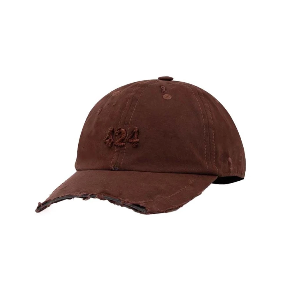 424 Bruine Baseballpet met Gebogen Klep Brown Unisex