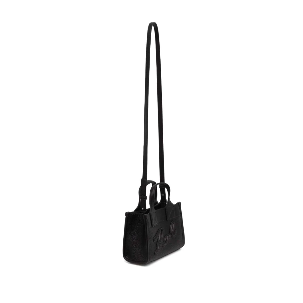 Karl Lagerfeld Tote Skuare S Grainy Zwart Logo Black Dames
