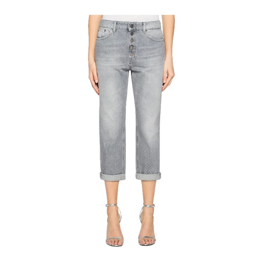 Dondup Loszittende katoenen jeans Gray Dames