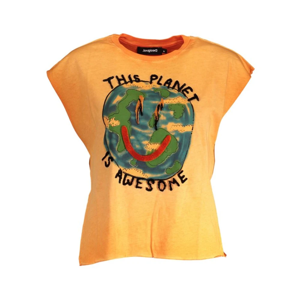 Desigual Vrouw Oranje Cotton T-Shirt