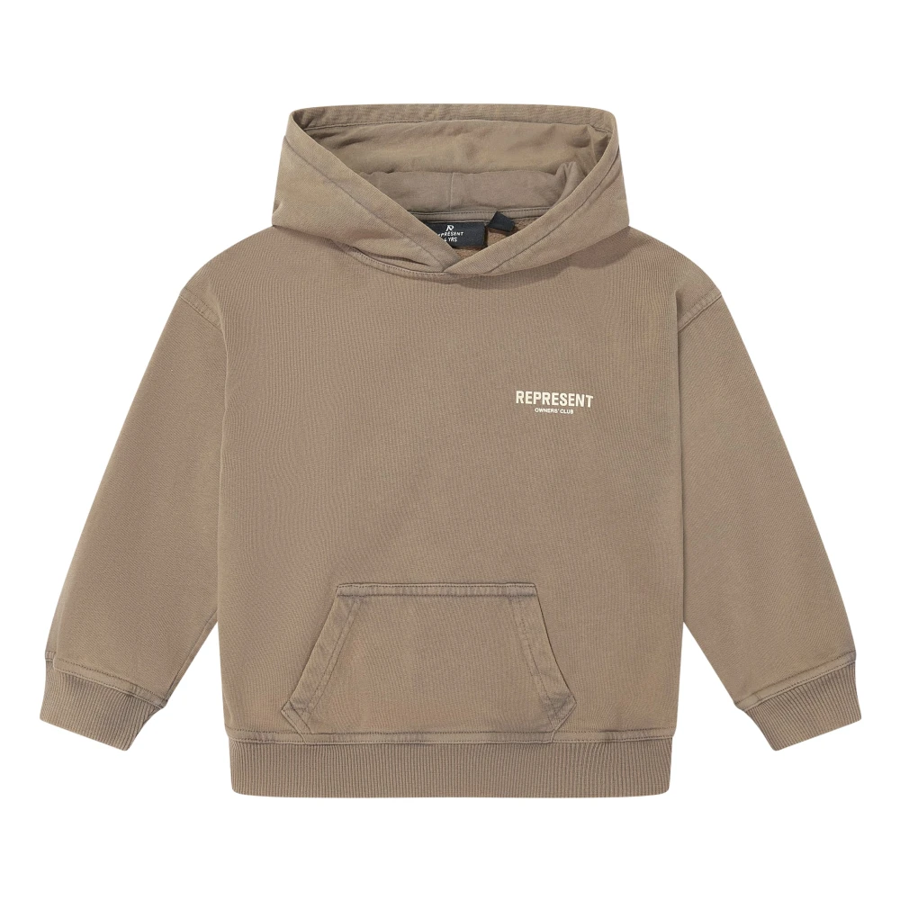 Represent Unisex Kids Brown Kids Sweatshirts, 2 Y, Mini Owners Club Hoodie