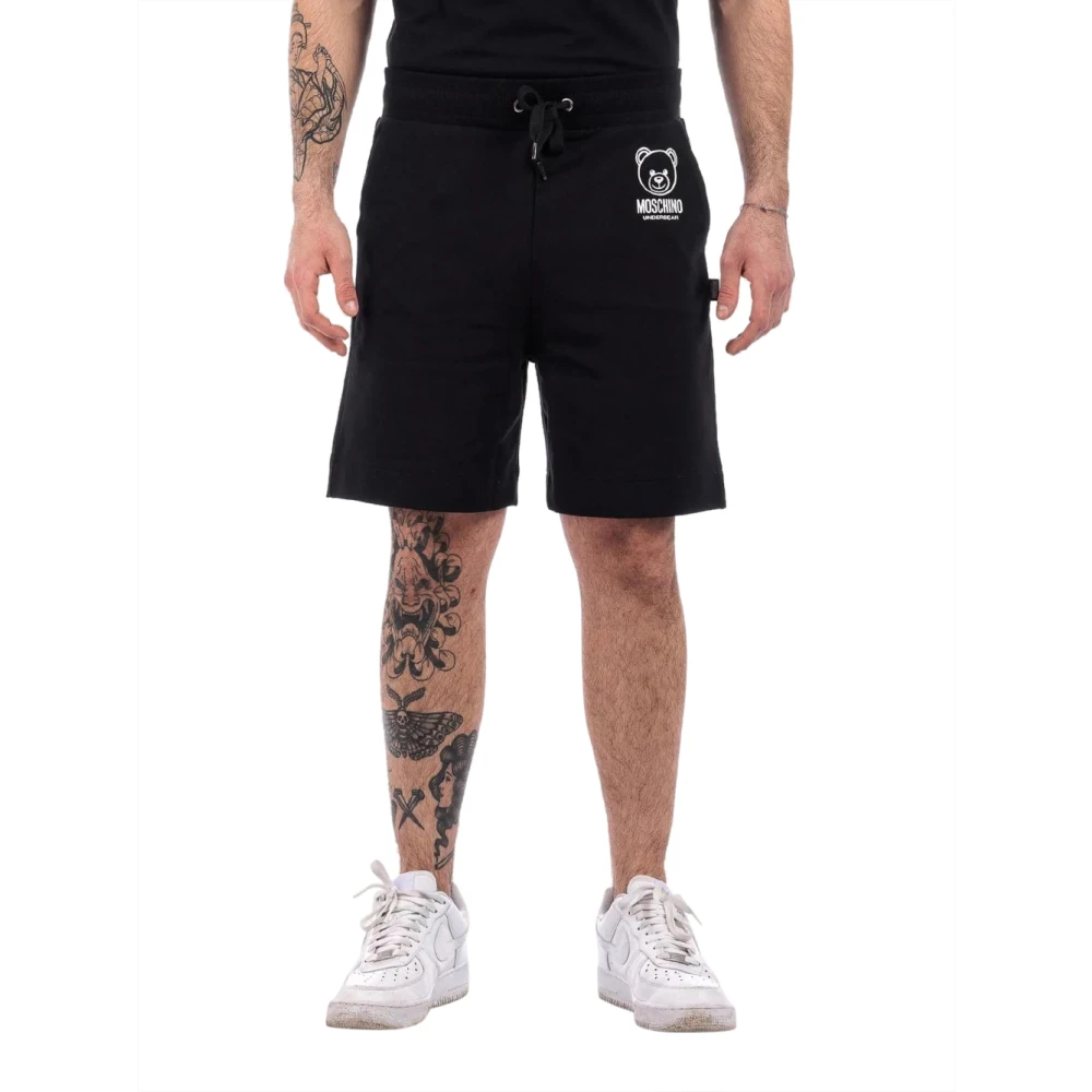Love Moschino Zwarte Sportieve Shorts Black Heren