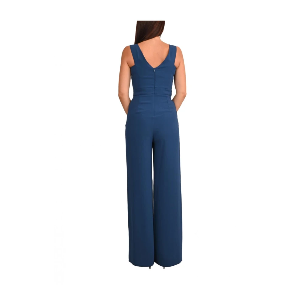 Pennyblack Elegant Crepe Jumpsuit Blue Dames
