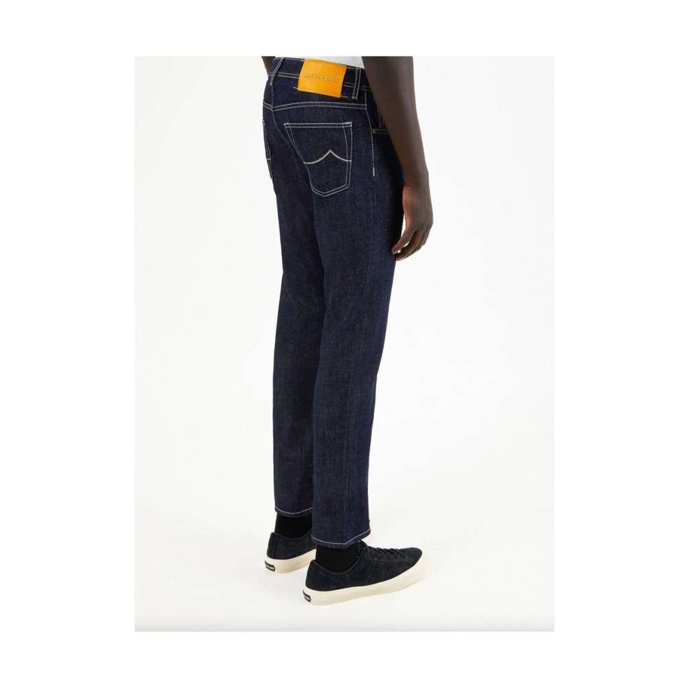 Jacob Cohën Donkerblauwe Bandana Detail Jeans Blue Heren