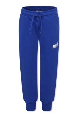pantalon-de-sport-en-coton-polaire-bleu