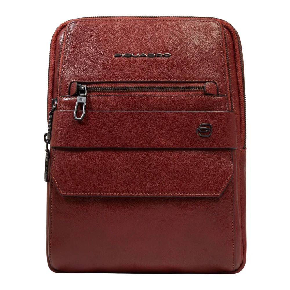 Piquadro Mannelijk Rood Tassen Heren, One Size, Polyester, Crossbody Tas Voor I Pad